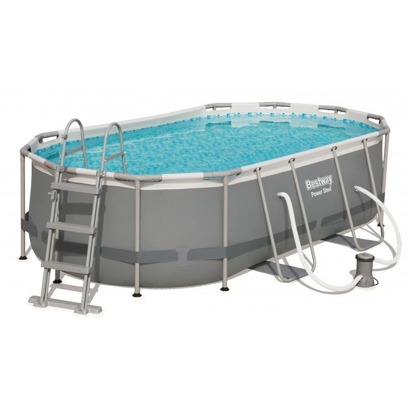 Piscine Tubulaire Ovale Bestway Power Steel 4,27x 2,50x ↕1,00m