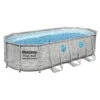 Piscine Tubulaire Ovale Bestway Power Steel 5,49 X 2,74 X 1,22m Aspect Briquettes